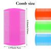 4 Pcs Lice Combs Double Sided Fine Tooth Comb Lice Comb For Dandruff Removal Thick Hair Tooth Head Nit Hair Combs For Adults Kids And Pet's Remove Head Lice Nits Fleas(4 Colors) (Set 1) view 2