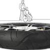 12 Inch Electric Wheelchair Rear Wheels, 12 1/2x2 1/4 Walker Wheels Replacement, Pneumatic PU Tires, Wheelchair Replacement Parts, Replaceable Trolley Wheels (1 Set of 2) view 4
