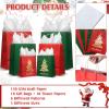 Humyoun 18 Pack Christmas Gift Bags Assorted Sizes with Tissue Paper Red Green Gift Bags with Golden Spot Gloss Xmas Tree (4 Small 6.5" 4 Medium 9.6" 4 Large 13") for Christmas Gifts Wrapping view 3