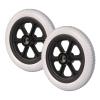 12 1/2x2 1/4 Rear Wheels for Wheelchair, 12 Inch Manual Wheelchairs Replacement Wheel, Non-Inflatable Solid Tire, Replaceable Trolley Wheels, with 1/2" Bearing (2 Pack) view 1