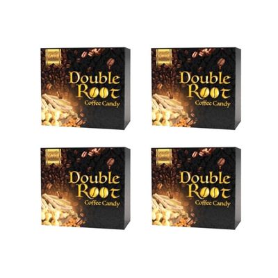 4 Boxes Double Root Coffee Candy Sweets Arabica Cafe Bonbons Energy Support (10 Pcs/Box)