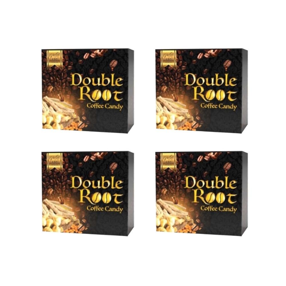 4 Boxes Double Root Coffee Candy Sweets Arabica Cafe Bonbons Energy Support (10 Pcs/Box)