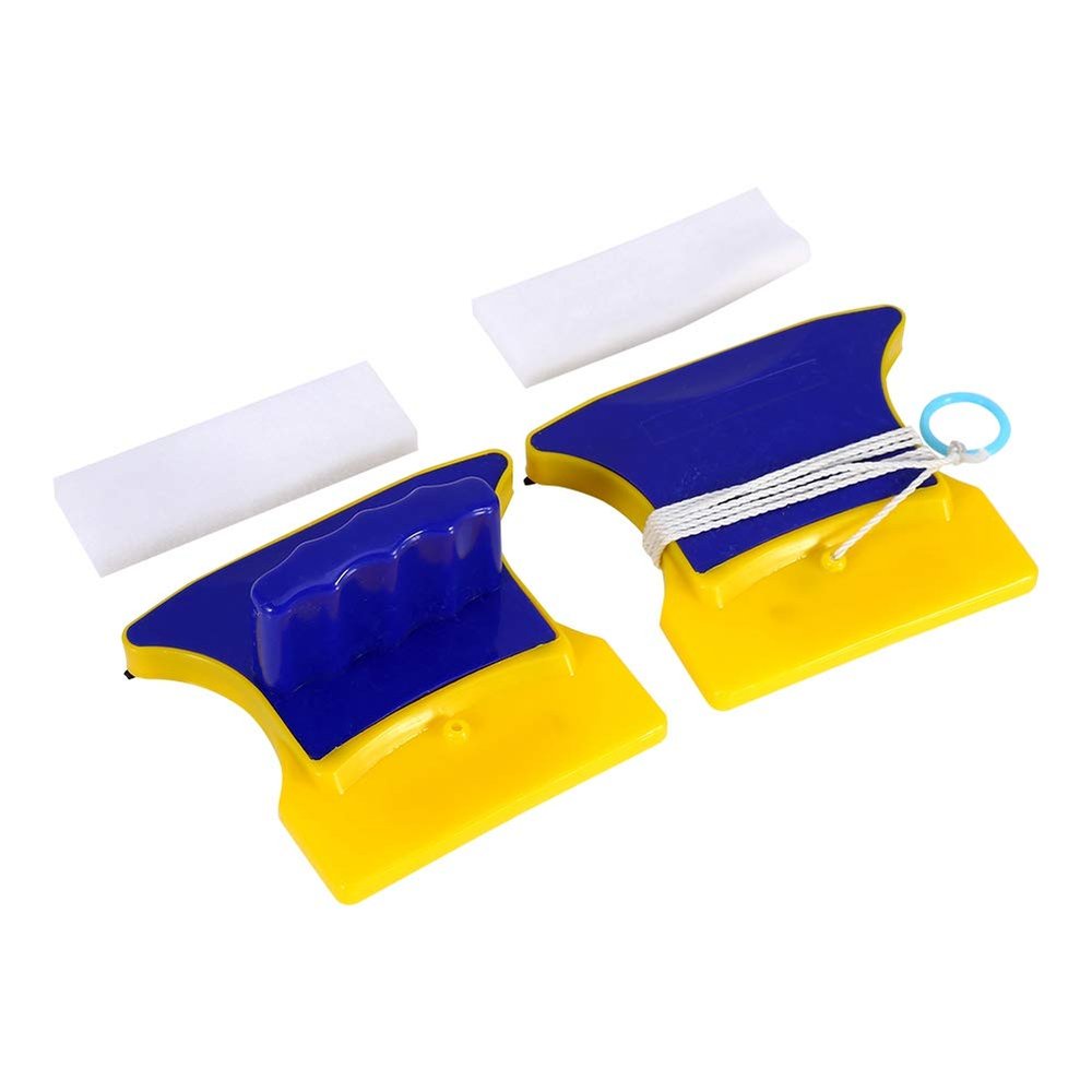Beufee Magnetic Window Cleaner, Glass Cleaner Wiper Square Shape Double Sided Window Cleaner Tool Windshield Cleaner for Window Cleaning