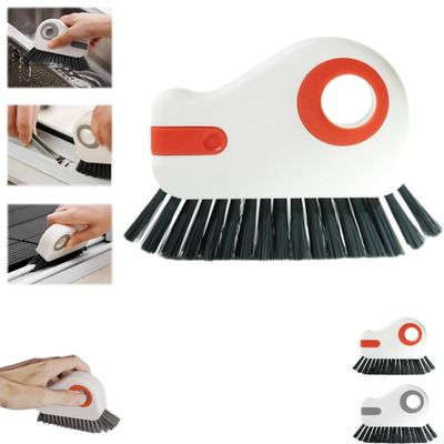 2 in 1 Multifunction Cleaning BrushWindow Track Cleaning ToolsMultifunction Cleaning BrushMagic Window Track Cleanerfor Sliding Door Track, Window Sill, Window Seal(Orange)