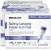 McKesson Lancets for Diabetes Testing [200 Count] Lancing Device for Blood and Glucose Test, 28G x 1.5 mm, Push Button Activation, Sterile, Single Use view 1