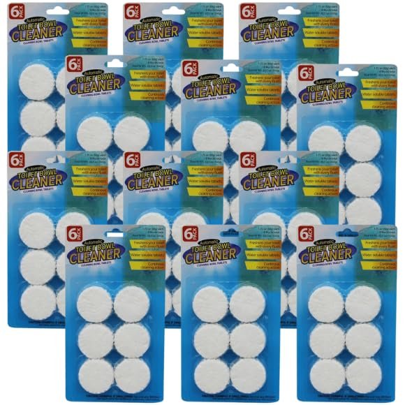 Toilet Bowl Cleaner Tablets - 72 PCS Automatic Bleach Toilet Cleaner Tablets, Slow-Releasing Deodorizing & Descaling, Powerful Bathroom Tank Cleaner