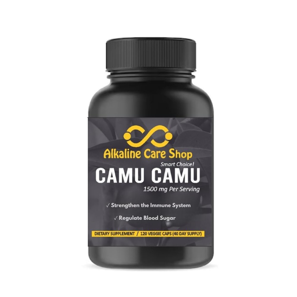 Alkaline Care | Vitamin C from Camu Camu Capsules,1500mg |100% Natural, Whole Food, Non-GMO Supplement with Camu Camu Extract |for Immune and Collagen Support (120 Veggie Capsules)