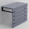 20" Folding Wall Mounted Handmade Teak Wood Large Shower Seat with Legs, ADA Compliant Durable Bath Bench, Sturdy Space-Saving Bathroom Stool, Water-Resistant Compact Chair (Gray, Extra Large) view 1