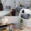 20" Folding Wall Mounted Handmade Teak Wood Large Shower Seat with Legs, ADA Compliant Durable Bath Bench, Sturdy Space-Saving Bathroom Stool, Water-Resistant Compact Chair (Gray, Extra Large) view 3