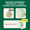 UNNI Compostable Produce Bags, 15"x17", 1400 Count, ASTM D6400, BPI, CMA & OK compost HOME Certified, For Farmers Markets, Grocery Stores & Sustainable Produce Storage, Rooted in San Francisco view 4