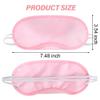 Aneco 50 Pieces Blindfold Sleep Mask Bulk Eye Mask Shade Cover with Nose Pad and Adjustable Strap for Travel Sleep Game Party Supplies, Light Pink view 2