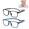 AQWANO 2 Pack Sports Style Reading Glasses for Women Men Neck Hanging Computer Blue Light Block Durable Flexible TR90 Ultra-light Readers Anti Glare UV400 Lens, 1.5 view 1