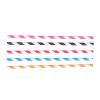 100pcs Disposable Drinking Straws Rainbow Striped EcoFriendly Paper Straws view 2