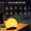 Sunrise Alarm Clock Wake Up Light, Kids Hatch Alarm Clock, Bluetooth White Noise Machine with 22 Soothing Sounds, 17 Color Night Lights, Sunrise Simulation, Dual Alarms, FM Radio, Snooze, Ideal Gift view 2