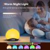 Sunrise Alarm Clock Wake Up Light, Kids Hatch Alarm Clock, Bluetooth White Noise Machine with 22 Soothing Sounds, 17 Color Night Lights, Sunrise Simulation, Dual Alarms, FM Radio, Snooze, Ideal Gift view 3
