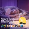 Sunrise Alarm Clock Wake Up Light, Kids Hatch Alarm Clock, Bluetooth White Noise Machine with 22 Soothing Sounds, 17 Color Night Lights, Sunrise Simulation, Dual Alarms, FM Radio, Snooze, Ideal Gift view 4