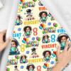 Faroishta Custom Birthday Wrapping Paper Roll with Age Personalized Wrapping Paper with Photo Glitter Astronaut Pattern, Custom Gift Packing Paper Gift Tissue Paper for Son Grandson Friend 58"x 23" view 3