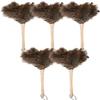 Daieeparty Ostrich Duster Fluffy Natural Feather Dusters with Wooden Handle Cleaning Supplies for Home Office Car (5, 16inch) view 1