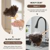 Daieeparty Ostrich Duster Fluffy Natural Feather Dusters with Wooden Handle Cleaning Supplies for Home Office Car (5, 16inch) view 4