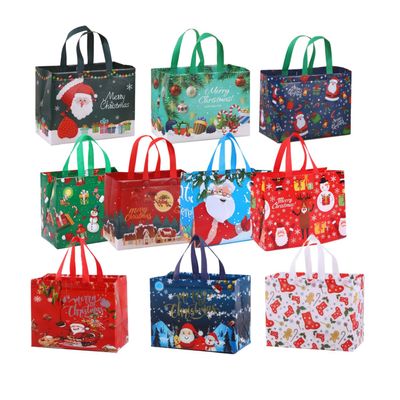 AivaToba 20 PCS Christmas Gift Bags,Christmas Tote Bags with Handles, Christmas Treat Bags, Multifunctional Christmas Bags for Gifts Wrapping Shopping, Xmas Party Supplies