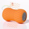 2 in 1 Vibrating Peanut Massage Ball with 6 Massaging Modes and Bluetooth Speaker, Rechargeable Vibrating Massage Yoga Roller Ball for Muscle Recovery, Orange view 1