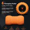 2 in 1 Vibrating Peanut Massage Ball with 6 Massaging Modes and Bluetooth Speaker, Rechargeable Vibrating Massage Yoga Roller Ball for Muscle Recovery, Orange view 4