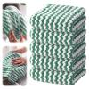 6 Pieces Microfiber Cleaning Cloth; Dish Cloth; Dish Towel; scouring pad; rag; Kitchen rag; Kitchen Towel; car rag; Glass Cleaning rag (Green, 25 * 25) view 1