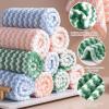 6 Pieces Microfiber Cleaning Cloth; Dish Cloth; Dish Towel; scouring pad; rag; Kitchen rag; Kitchen Towel; car rag; Glass Cleaning rag (Green, 25 * 25) view 2