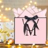 QLSKO Personalized Initial Paper Bag for Women Grils,Monogrammed Gift Bag with Bow Ribbon,Wrapping Tissue and Card Matching Envelope Sticker (Pink, M-Medium) view 4