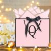 QLSKO Personalized Initial Paper Bag for Women Grils,Monogrammed Gift Bag with Bow Ribbon,Wrapping Tissue and Card Matching Envelope Sticker (Pink, Q-Medium) view 4