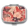 Portable Medicine Box, Charming Watercolor Painting Printed Mini Rectangle Pill Case Pocket Medicine Box Pill Container Travel Jewelry Box Pill Holder Portable Vitamin Storage Box view 1