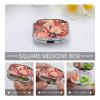 Portable Medicine Box, Charming Watercolor Painting Printed Mini Rectangle Pill Case Pocket Medicine Box Pill Container Travel Jewelry Box Pill Holder Portable Vitamin Storage Box view 4