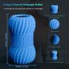 2 in 1 Vibrating Peanut Massage Ball with 6 Massaging Modes, Rechargeable Vibrating Massage Yoga Roller Ball for Muscle Recovery, Blue view 3