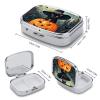 Portable Medicine Box, Black Cat Witch Print Printed Mini Rectangle Pill Case Pocket Medicine Box Pill Container Travel Jewelry Box Pill Holder Portable Vitamin Storage Box view 2