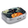 Portable Medicine Box, Black Cat Witch Print Printed Mini Rectangle Pill Case Pocket Medicine Box Pill Container Travel Jewelry Box Pill Holder Portable Vitamin Storage Box view 3
