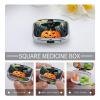 Portable Medicine Box, Black Cat Witch Print Printed Mini Rectangle Pill Case Pocket Medicine Box Pill Container Travel Jewelry Box Pill Holder Portable Vitamin Storage Box view 4