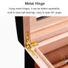 Cedar Wood Cigar Box, Cigar Humidor, with Hygrometer and Humidifier,Transparent Glass Cover and Safety Lock,Hold Up 100 Cigars, Gift for Cigar Lover view 4