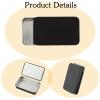 3 Pcs Small Dental Floss Case Metal Portable Compact Pick Dispenser Tin Sliding Refillable Flosser Organizer Box Mini Holder for Pill Oral Care Travel Hotels Dating Dinners Teeth Cleaning view 3