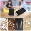 3 Pcs Small Dental Floss Case Metal Portable Compact Pick Dispenser Tin Sliding Refillable Flosser Organizer Box Mini Holder for Pill Oral Care Travel Hotels Dating Dinners Teeth Cleaning view 4