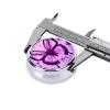WHJYYXDE Round Pill Box 2.0x2.0x0.7 in Mini Travel Medicine Pill Organizer Box for Travel, Light to Carry Purple Butterfly Printing view 4