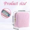 Aeaocvo Period Bag for Teen Girls, Corduroy Sanitary Napkin Storage Bag, Period Pouch for School Office Storage Sanitary Products view 2