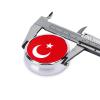 WHJYYXDE Round Pill Box 2.0x2.0x0.7 in Mini Travel Medicine Pill Organizer Box for Travel, Light to Carry Flag of Turkey Printed view 4