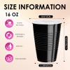 cssopenss 120 pcs 16 oz black plastic cups Halloween plastic Disposable Cups Black Party Cups for drinking Tastings served Snacks Barbecues Picnics view 2