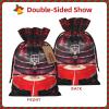 SamLng Basketball Arenas Christmas Gift Bag - Holiday Drawstring Party Favor, Goody Wrapping, Perfect for Birthdays, Anniversaries view 3