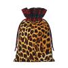 SamLng Stripes on leopards Christmas Gift Bags - Burlap Xmas Gift Wrapping Pouches - Perfect for Birthdays, Anniversaries, and Weddings view 2