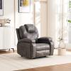 Beuiosda Gray Electric Power Lift Recliner Chair Sofa with Massage and Heat for Elderly, 2 Side Pockets, Cup Holders, USB Ports, Faux Leather view 1
