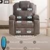 Beuiosda Gray Electric Power Lift Recliner Chair Sofa with Massage and Heat for Elderly, 2 Side Pockets, Cup Holders, USB Ports, Faux Leather view 2