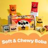 Boba Bundle Kit 10 Serv. Instant Bubble Pearl Variety Milk Tea Kit with Authentic Brown Sugar Tapioca Pearls by Yulu Foods - Ready in Under 1 Minute, Includes Paper Straws - Gift Box, Holiday (Classic, Mango Peach, Passionfruit) view 3