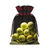 SamLng Tennis diagram Christmas Gift Bag Goodie Sack Stockings in Burlap for All Your Xmas Presents and Carry-on Luggage Needs view 2
