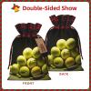 SamLng Tennis diagram Christmas Gift Bag Goodie Sack Stockings in Burlap for All Your Xmas Presents and Carry-on Luggage Needs view 3